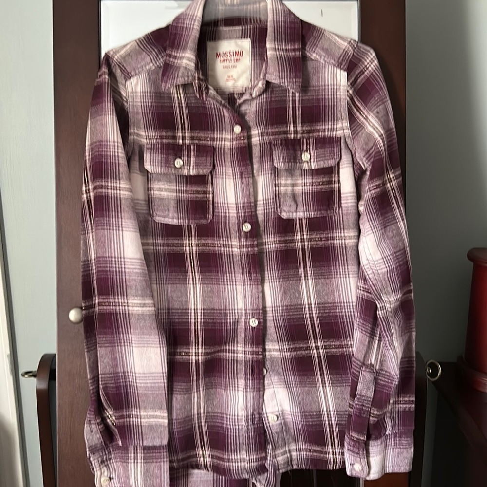 Mossimo purple flannel top